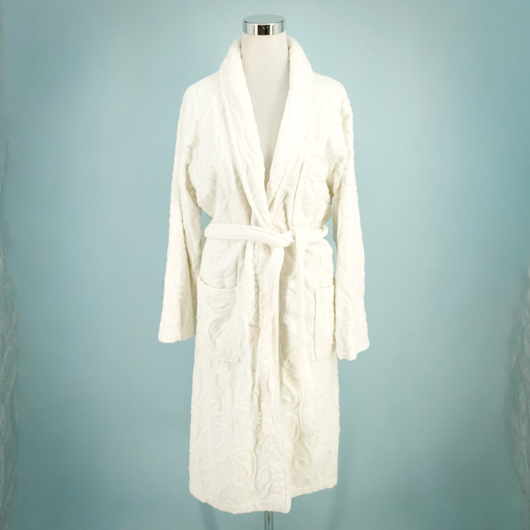 Etro Other - Etro Hotel Collection Size XL White Kimono Paisley Print Belted Cotton Robe